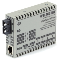 LMC100AE-SC-R3: (1) 10/100 Mbps RJ45, 100BaseFX, 2km, MM 1300-nm, SC, 100–240 VAC